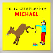 feliz cumpleanos Geburtstagsparty Poster (Vorne)