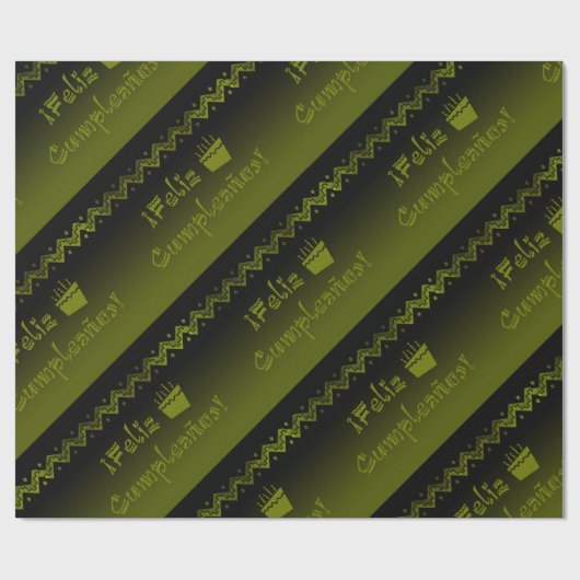 Feliz cumpleanos geschenkpapier (Flach)