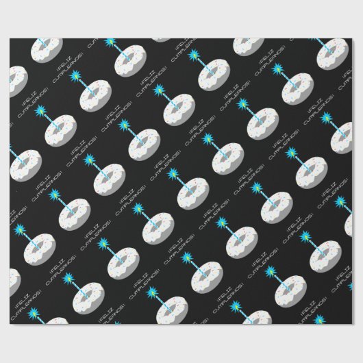 Feliz Cumpleanos Geschenkpapier (Flach)