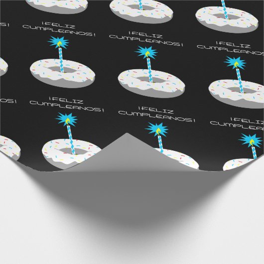 Feliz Cumpleanos Geschenkpapier (Ecke)