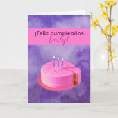 Feliz Cumpleaños - Happy Birthday Card auf Spanisc Karte (Gelbe Blume)