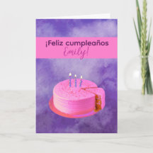 Feliz Cumpleaños - Happy Birthday Card auf Spanisc