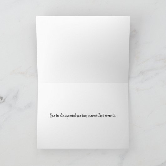 Feliz Cumpleanos Hermano, Pajaro Betrug Flores Karte (Innenseite)