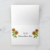 Feliz Cumpleaños Hija Sunflower Card Karte (Innenseite)