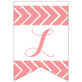 Feliz Cumpleaños - Korallenfarbenbuntflagge Wimpelkette (Dritte Fahne)