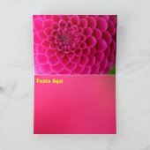 Feliz Cumpleaños - La Dalia Rosa Karte (Innenseite)