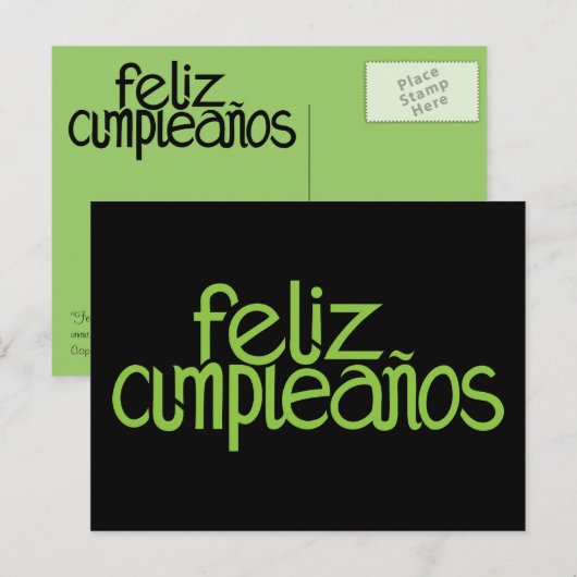 Feliz Cumpleaños Limone Postkarte (Vorne/Hinten)