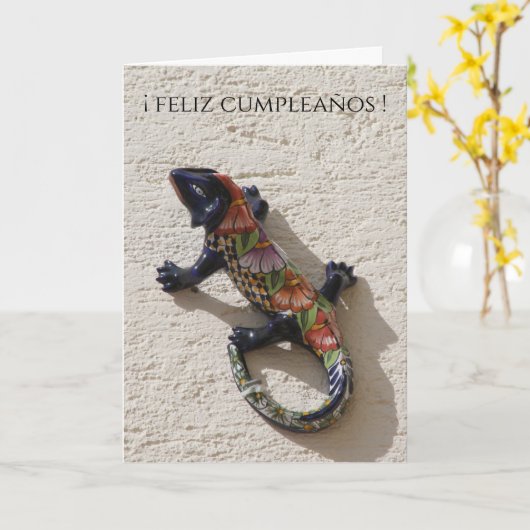 Feliz cumpleaños lizit karte (Gelbe Blume)