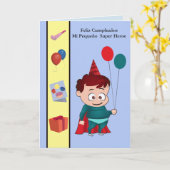 Feliz Cumpleaños MI pequeño Held Karte (Gelbe Blume)