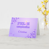 Feliz cumpleaños personalisierter spanischer Gebur Karte (Gelbe Blume)