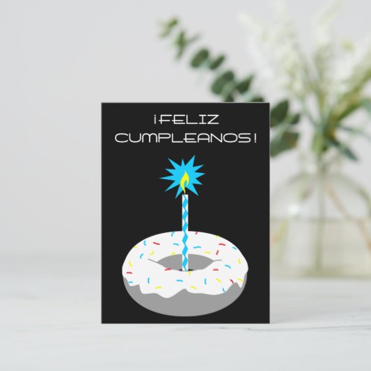 Feliz Cumpleanos Postkarte (Stehend Vorderseite)