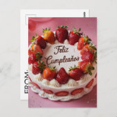 Feliz Cumpleaños Postkarte (Vorne/Hinten)