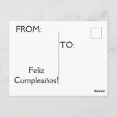 Feliz Cumpleaños Postkarte (Rückseite)