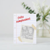 Feliz cumpleanos postkarte (Stehend Vorderseite)