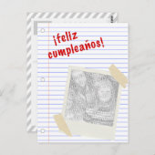 Feliz cumpleanos postkarte (Vorne/Hinten)