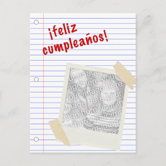 Feliz cumpleanos postkarte (Vorderseite)