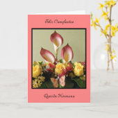 Feliz Cumpleaños querida hermana Karte (Gelbe Blume)