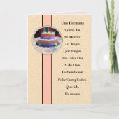 Feliz Cumpleaños Querida Hermana Karte (Vorderseite)