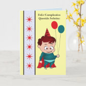 Feliz Cumpleaños Querido Sobrino Karte (Gelbe Blume)