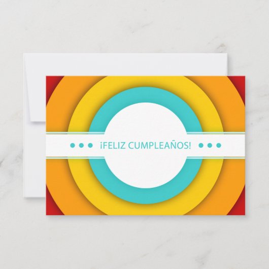 Feliz cumpleanos retro einladung (Vorderseite)