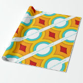 Feliz cumpleanos retro geschenkpapier (Ungerollt)