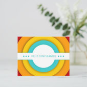 Feliz cumpleanos retro postkarte (Stehend Vorderseite)