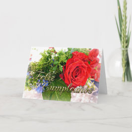 Feliz Cumpleanos Rose Bouquet Spanischer Geburtsta Karte