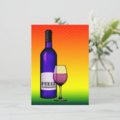 Feliz cumpleanos salud einladung (Stehend Vorderseite)