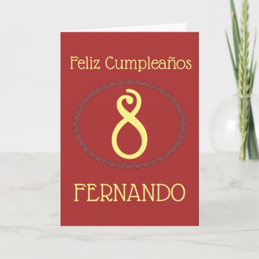 Feliz Cumpleaños Spanisch Personalisiert Geburtsta Karte (Vorderseite)