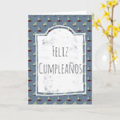 Feliz Cumpleaños Spanische Boote Schiff Geburtstag Karte (Gelbe Blume)