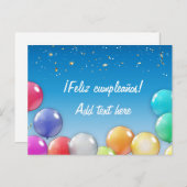 ¡Feliz cumpleaños! Spanische Geburtskarte Postkarte (Vorne/Hinten)
