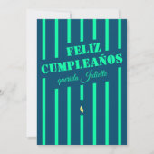 Feliz cumpleaños spanische Geburtstagskarte (Vorderseite)