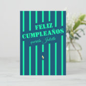 Feliz cumpleaños spanische Geburtstagskarte (Stehend Vorderseite)