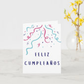 Feliz cumpleaños Spanischer Geburtstag Karte (Gelbe Blume)