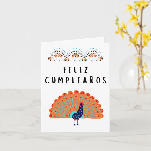 Feliz cumpleaños Spanischer Geburtstag Karte (Gelbe Blume)