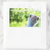 Feliz cumpleaños, spanischer Geburtstag Rechteckiger Aufkleber (Tasche)