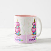 Feliz cumpleaños spanisches Spaß Zweifarbige Tasse (VorderseiteRechts)
