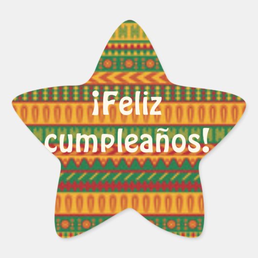 Feliz Cumpleanos Sticker (Vorderseite)
