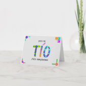 Feliz Cumpleaños Tío Whimsical Briefe Geburtstag Karte (Vorderseite)