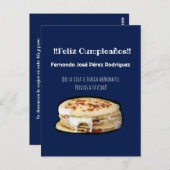 Feliz Cumpleaños zu el Comelón de Pupusas Postkarte (Vorne/Hinten)