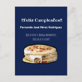 Feliz Cumpleaños zu el Comelón de Pupusas Postkarte