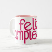 Feliz Cumpleños Tasse (Vorderseite Links)