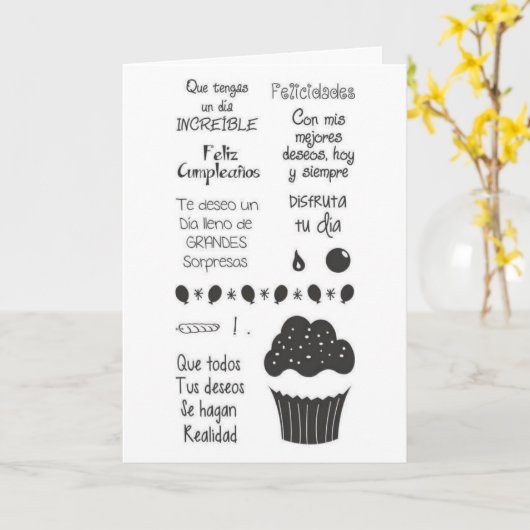 "FELIZ CUMPLIANOS" ZU EINEM SONDERFREUND/EINEM KUP KARTE (Gelbe Blume)