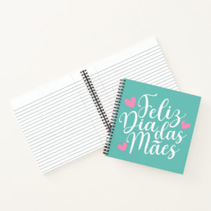 Feliz Dia Das Mães glücklich Muttertag Notebook Notizblock