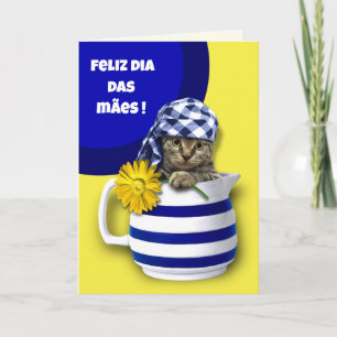 Feliz Dia das Mães Mother's Day Card auf Portugies Karte