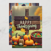 Feliz Dia de Accion de Gracias Einladung (Vorne/Hinten)