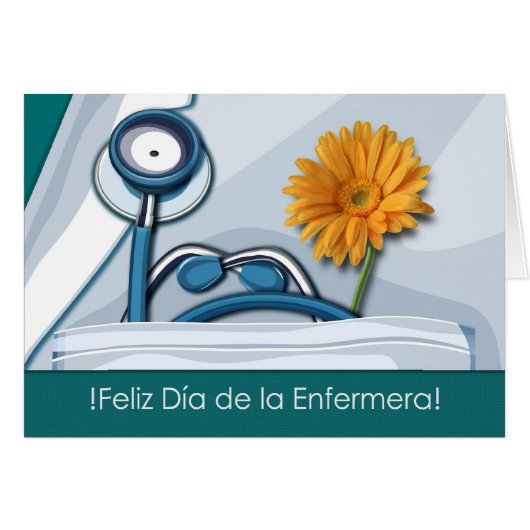 Feliz Día de la Enfermera. Krankenversicherungskar (Vorderseite (Horizontal))