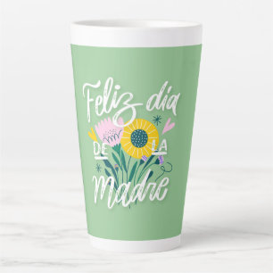 Feliz Día de la Madre Ein florales Fest der Liebe Milchtasse