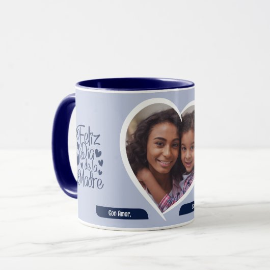 Feliz Dia De La Madre Foto Tasse (Vorderseite Links)