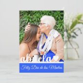 Feliz Dia de las Madres Abuela Flat Greeting Card Karte (Stehend Vorderseite)